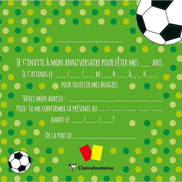 Creacorner  Set invitation anniversaire, football