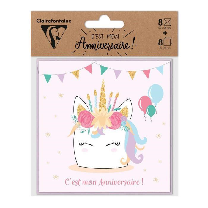 Creacorner Set Invitation Anniversaire Licorne Creacorner Set Invitation Anniversaire Licorne