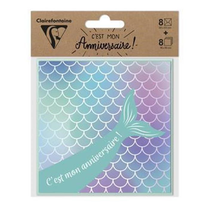 Creacorner Set Invitation Anniversaire Sirene Creacorner Set Invitation Anniversaire Sirene