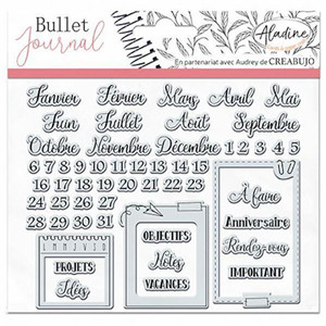 Stickers mensuels pour bullet journal personnalisable