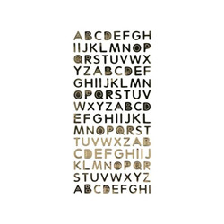 Stickers alphabet doré