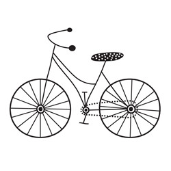 Tampon bois « vélo »