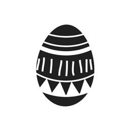 Tampon bois « œuf de pâques »