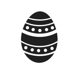 Tampon bois « œuf de pâques »