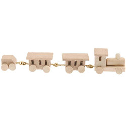 Train en bois miniature 9 x 1 x 1,5 cm